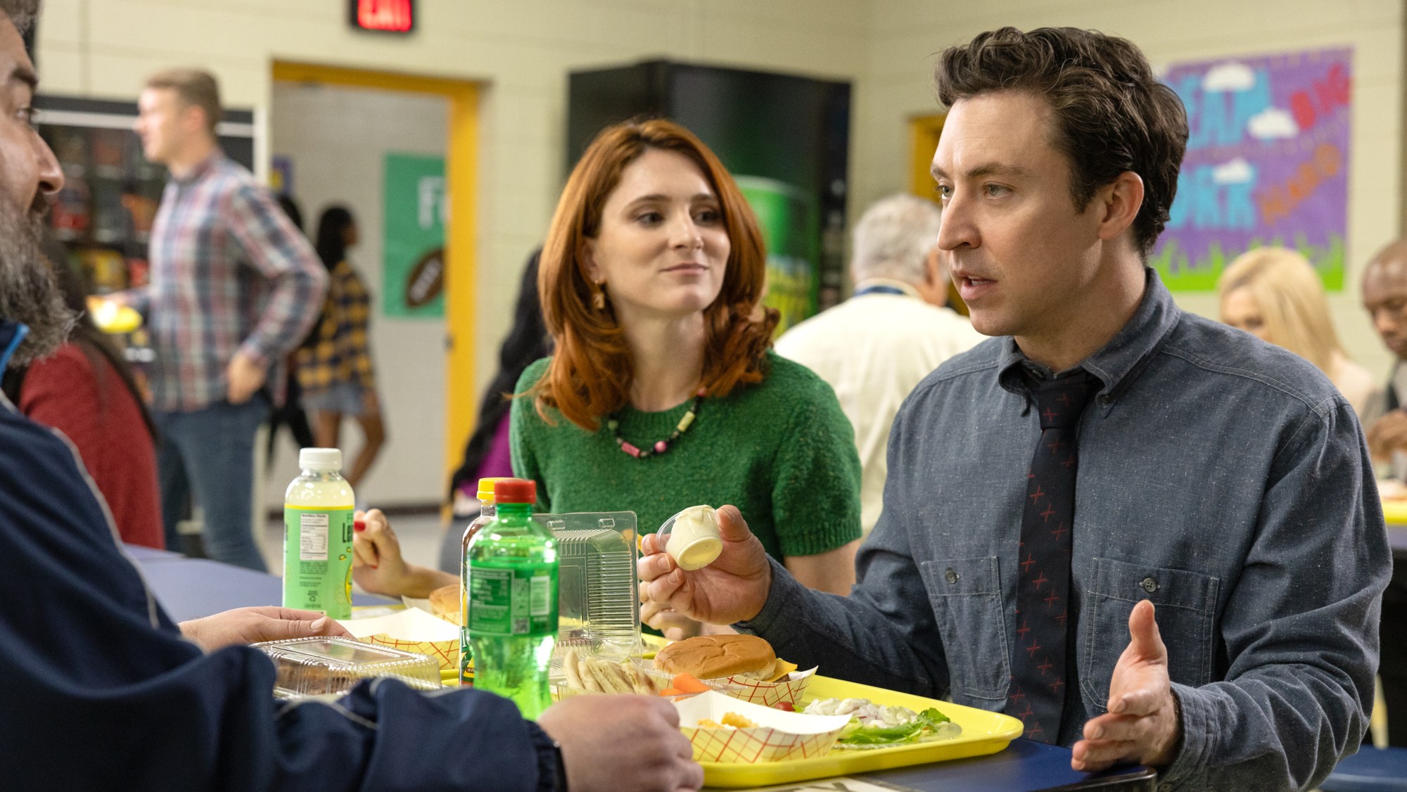 Stephanie Koenig and Brian Jordan Alvarez in FX's 'English Teacher'